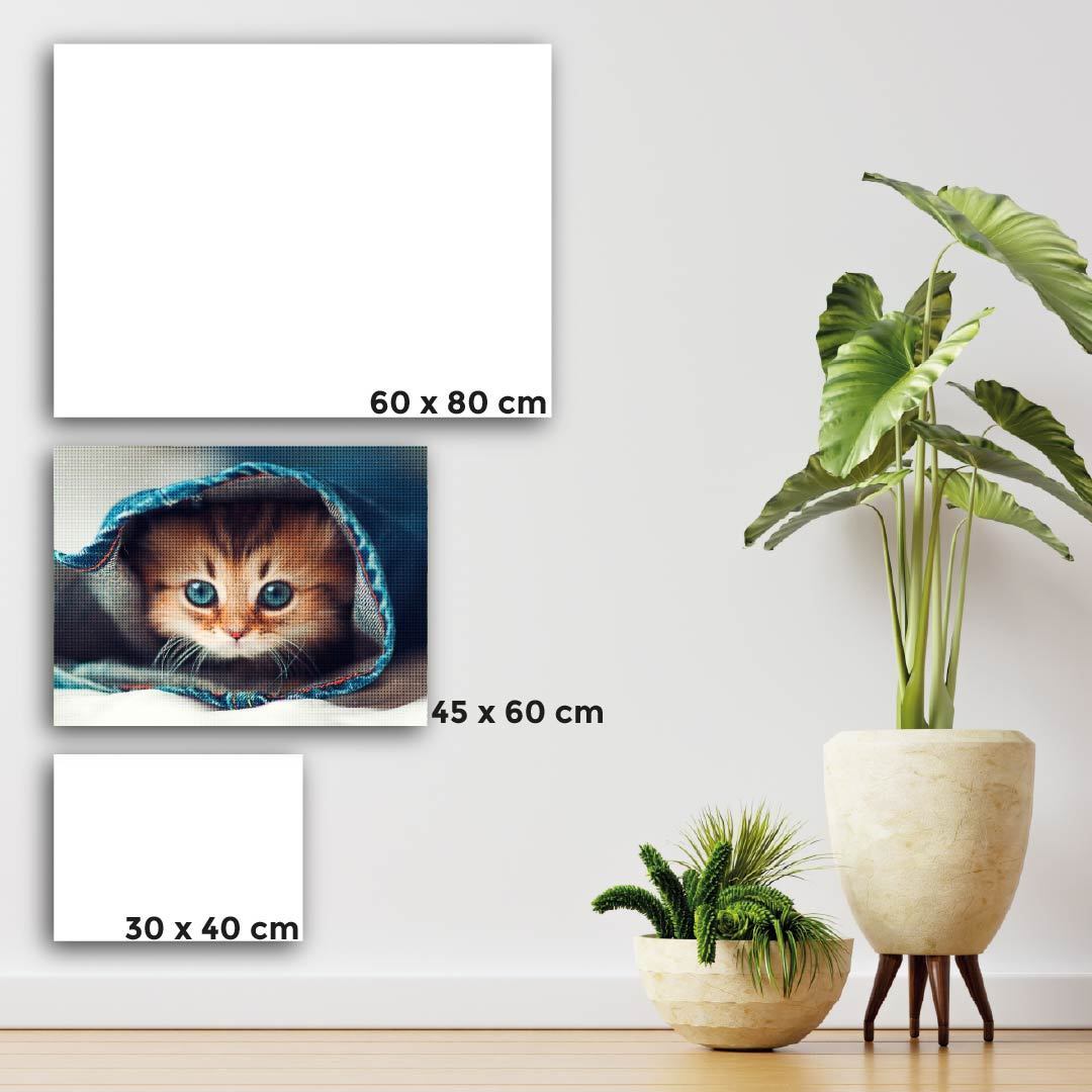 Kit Arte com Diamante - Cute Cat