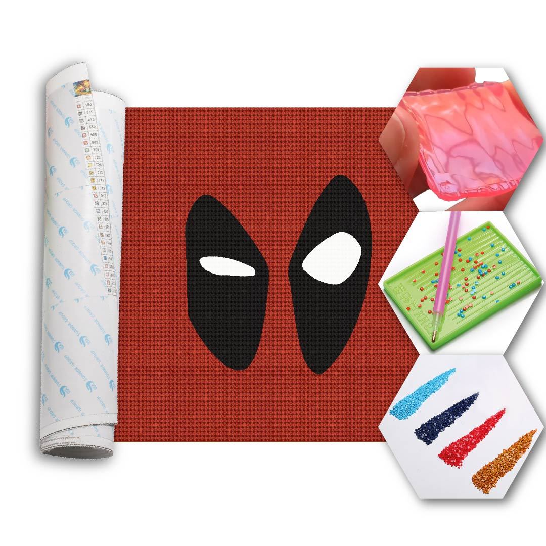 Kit Arte com Diamante -  Dead Pool