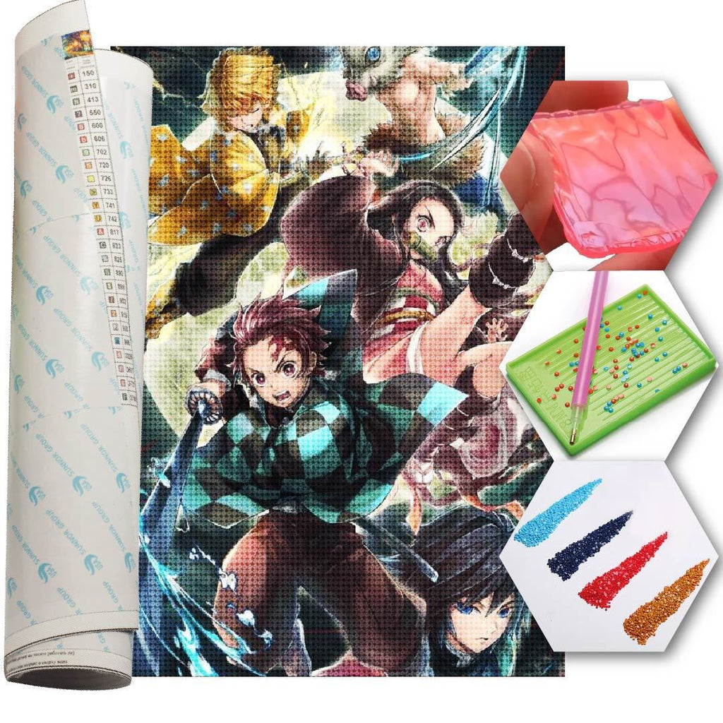 Kit Arte com Diamantes - Demon Slayer