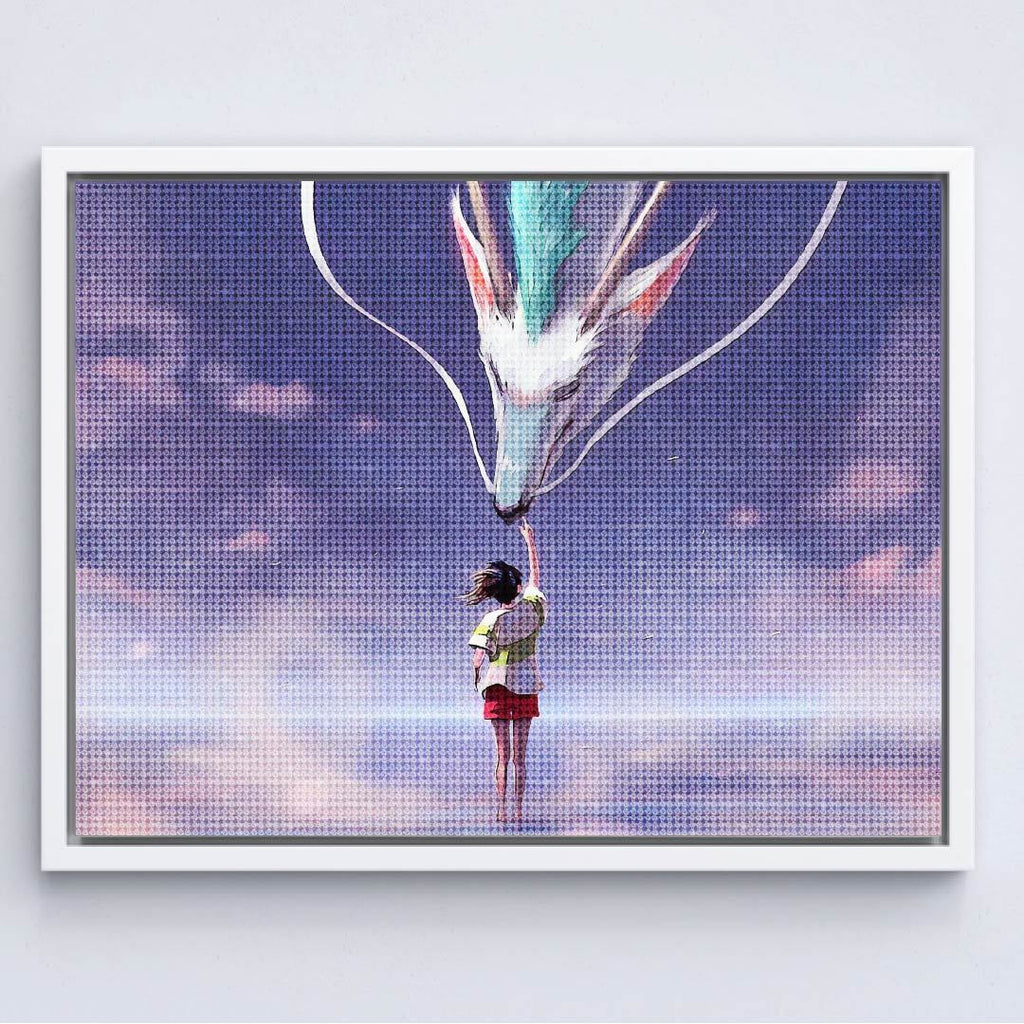 Kit Arte com Diamante - Dragon Ghibli