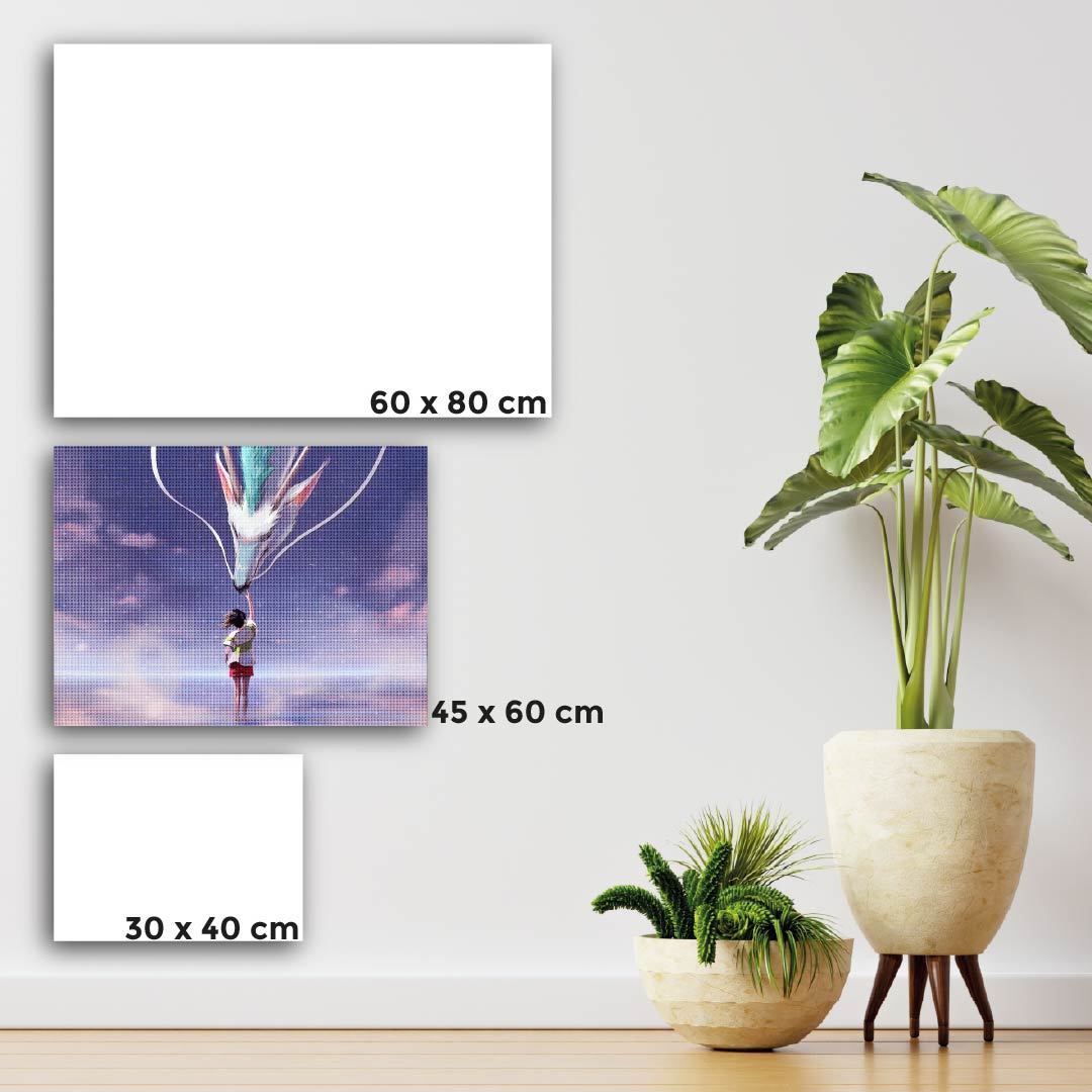 Kit Arte com Diamante - Dragon Ghibli