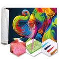 Kit Arte com Diamante - Elefante Psicodélico