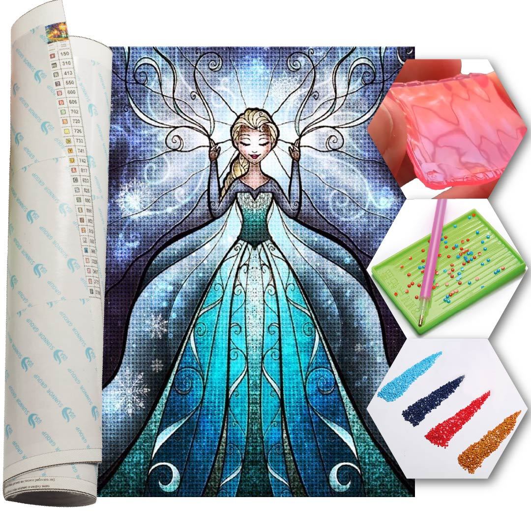 Kit Arte com Diamante - Elza Frozen