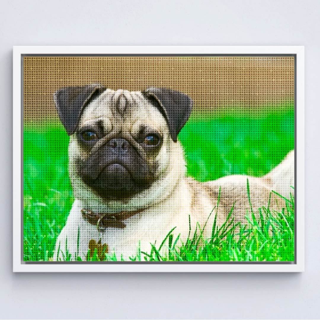 Kit Arte com Diamante - Filhote Pug