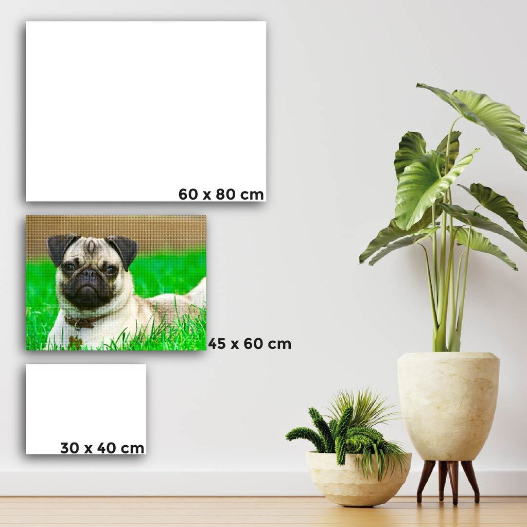 Kit Arte com Diamante - Filhote Pug