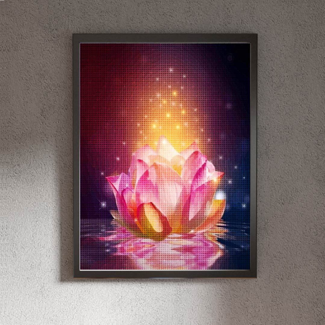 Kit Arte com Diamante - Flor de Lótus