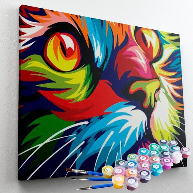 Kit Pintura - Gato Psicodélico