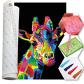 Kit Arte com Diamante - Girafa Psicodélica
