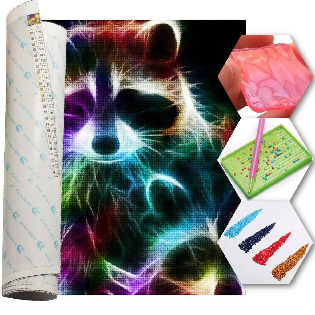 Kit Arte com Diamante - Guaxinin Neon