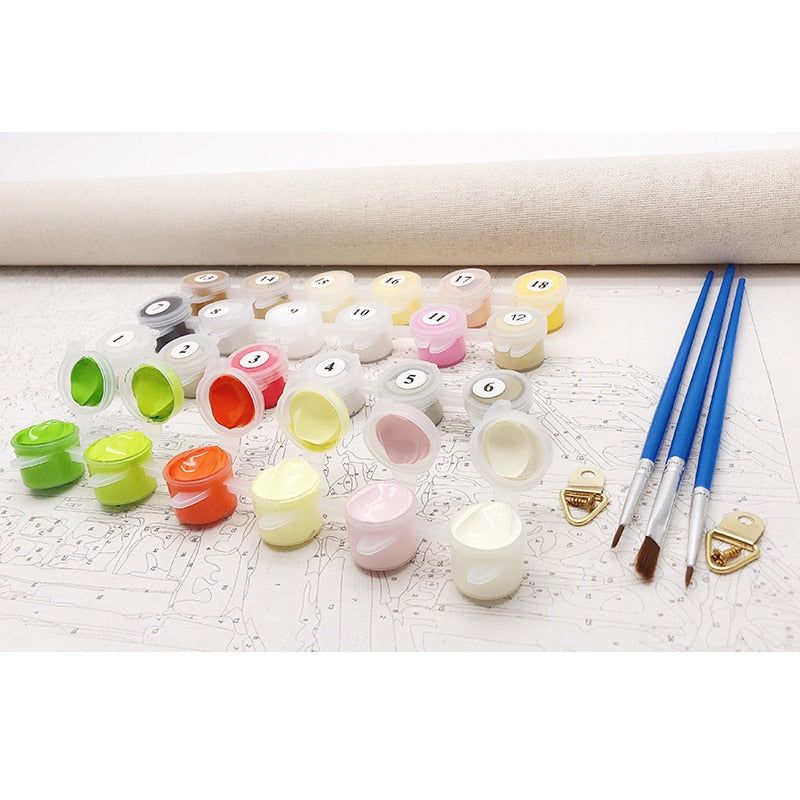 Kit Pintura Numerada Animais