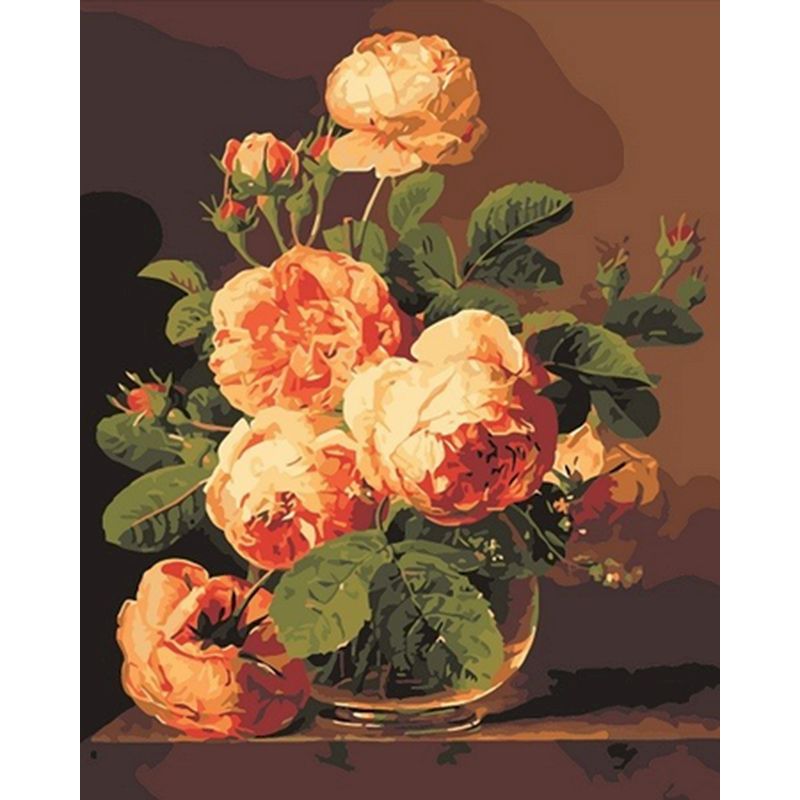 Kit Pintura Numerada - Flores Realista