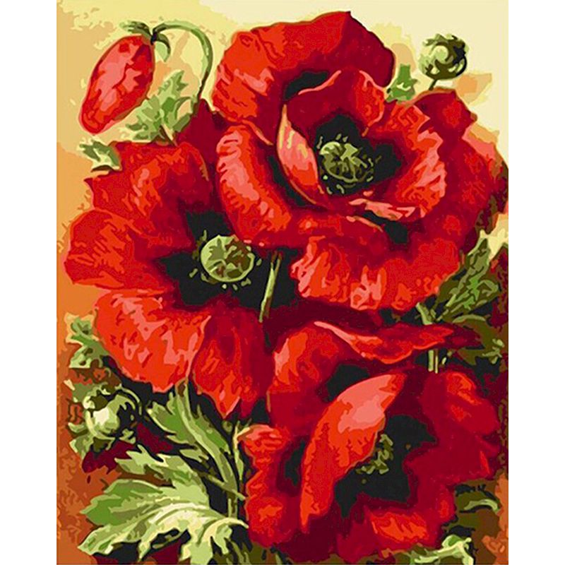 Kit Pintura Numerada - Flores Realista