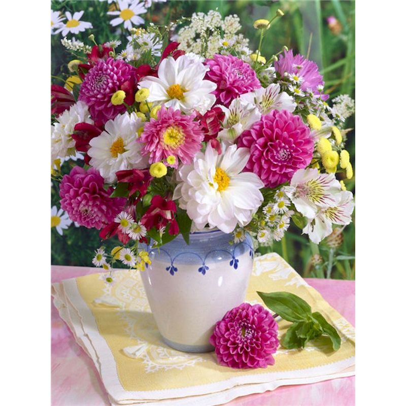 Kit Pintura Numerada - Flores Realista