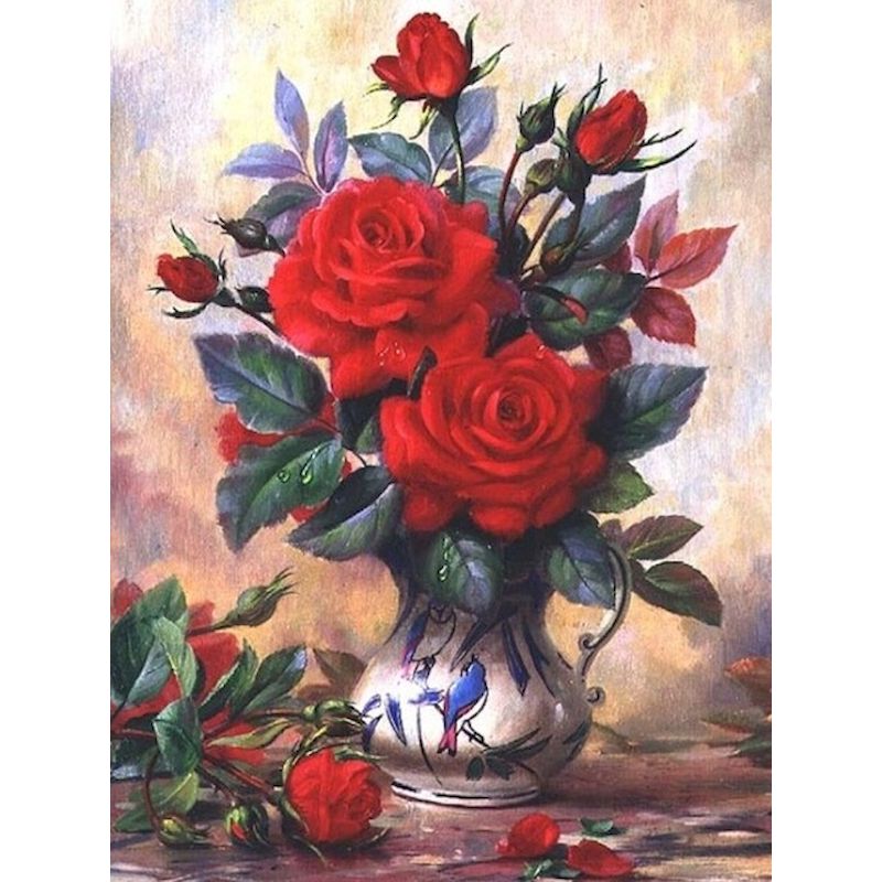 Kit Pintura Numerada - Flores Realista