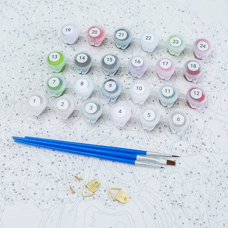 Kit pintura numerada - lobo