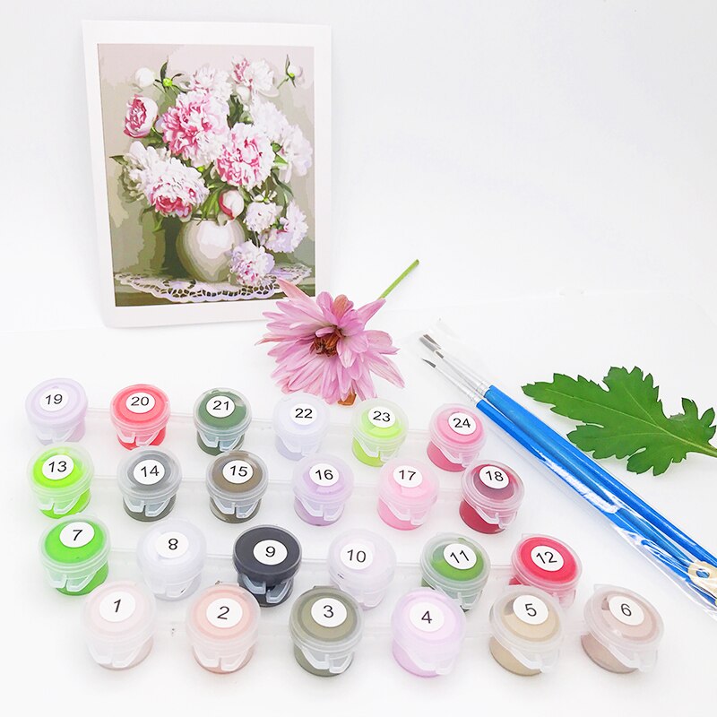 Kit Pintura Numerada - Flores Realista