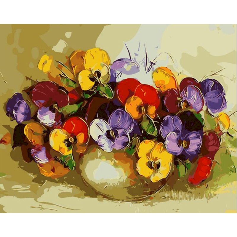 Kit Pintura Numerada - Flores Realista