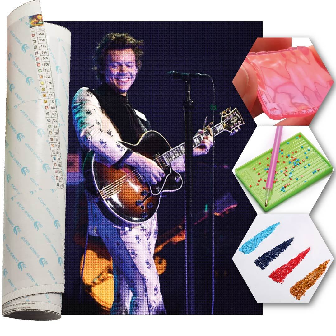 Kit Arte com Diamante - Harry Styles Guitar