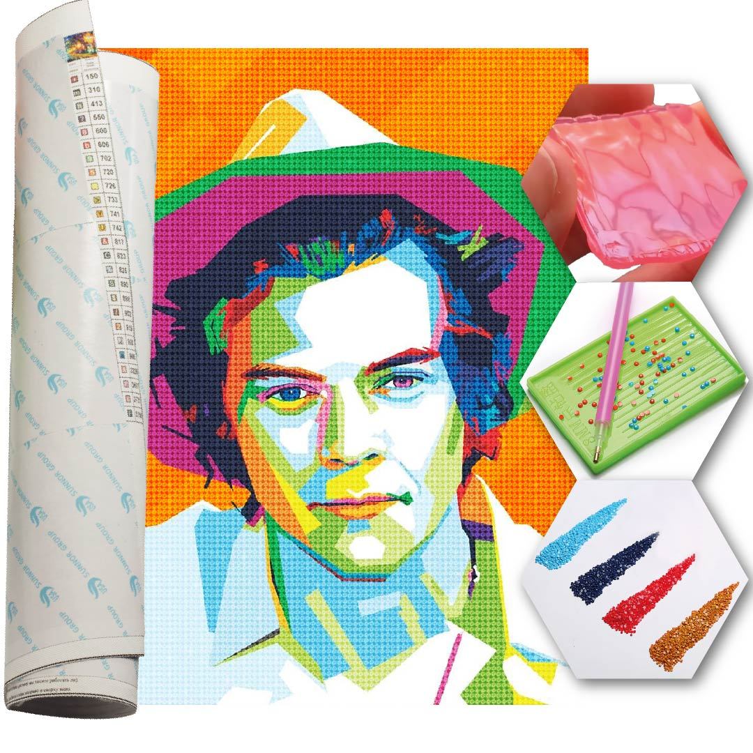 Kit Arte com Diamante - Harry Styles Pop Art