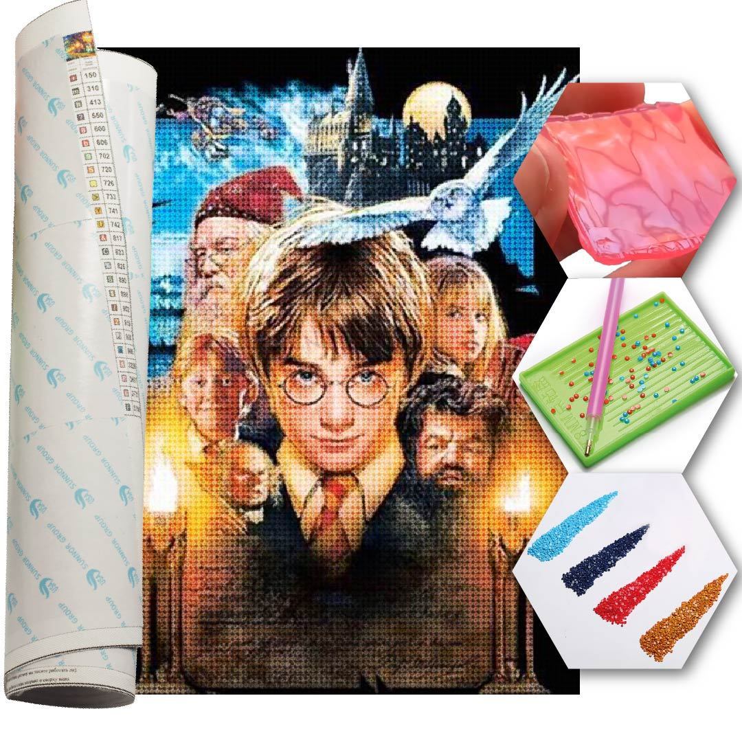 Kit Arte com Diamante - Harry Potter Crew