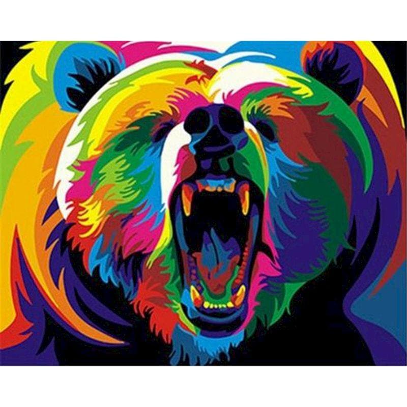 Kit Pintura - Urso Psicodélica