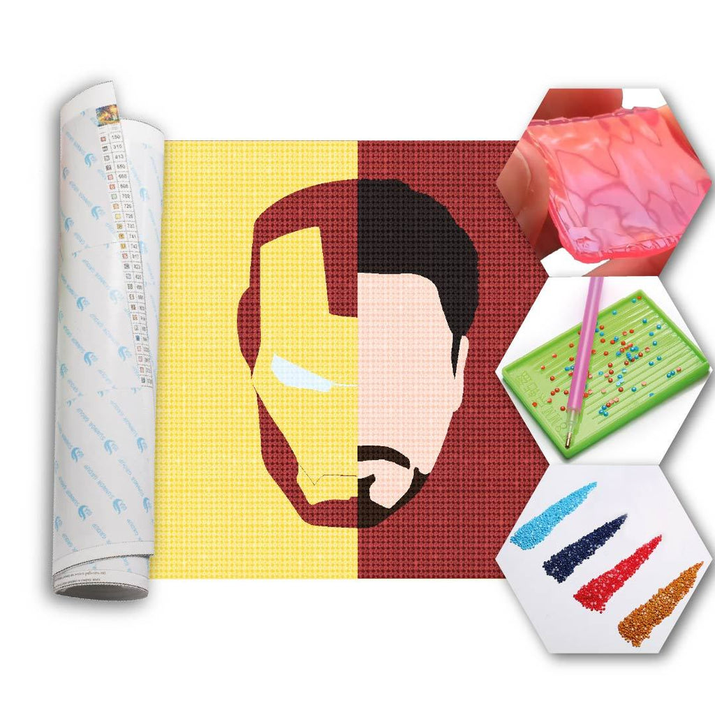 Kit Arte com Diamante - Iron Stark
