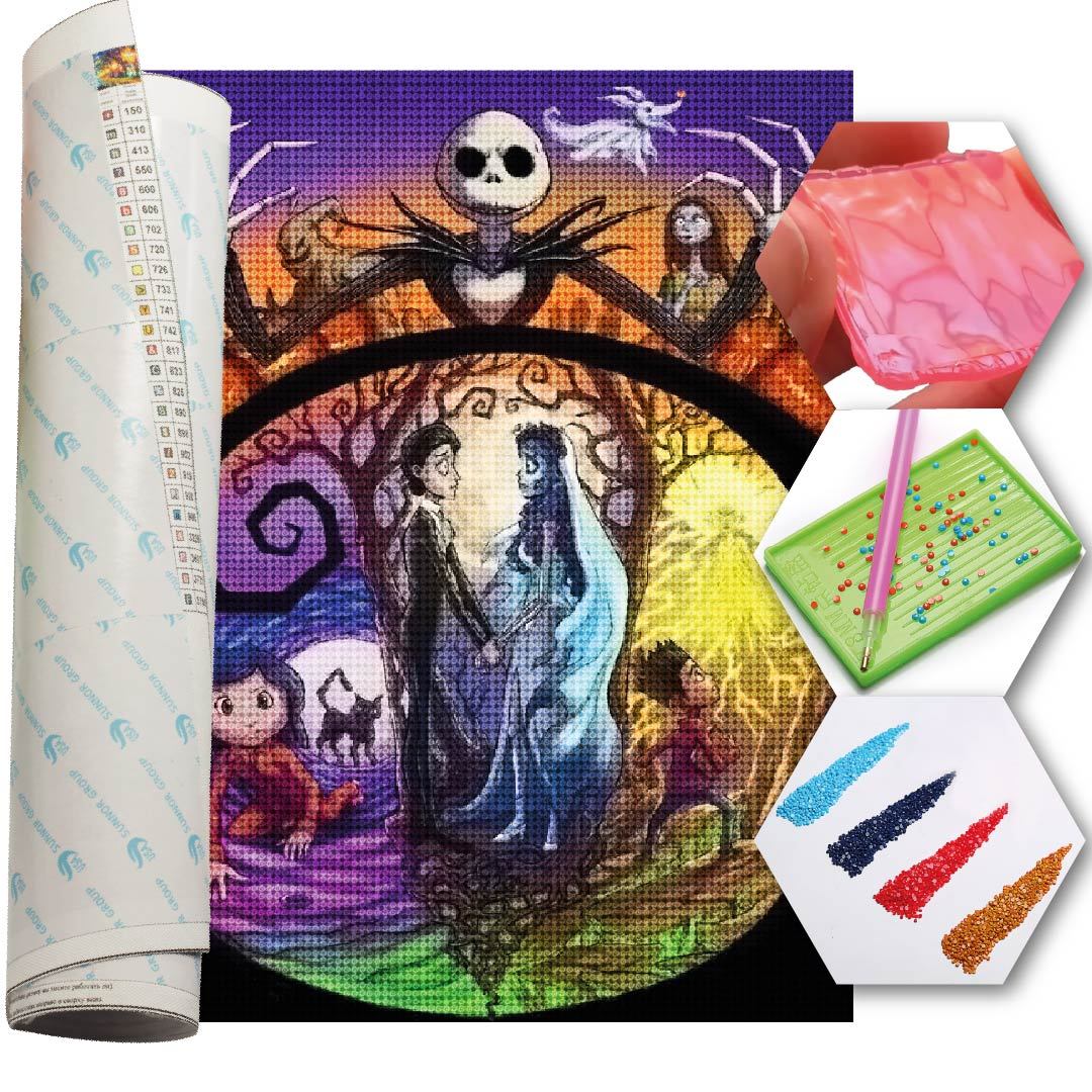Kit Arte com Diamante - Jack Skeleton