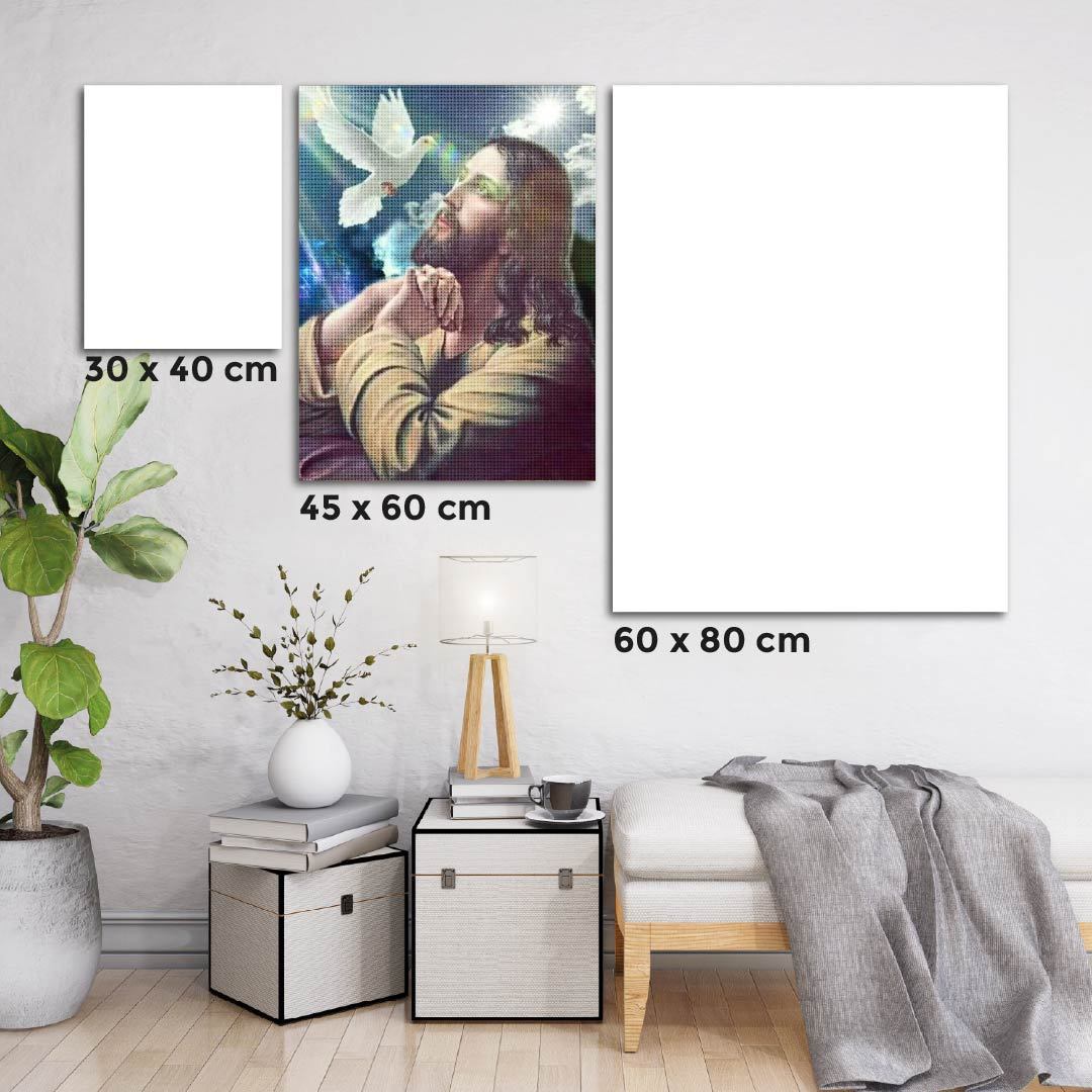 Kit Arte com Diamante - Jesus e Paz
