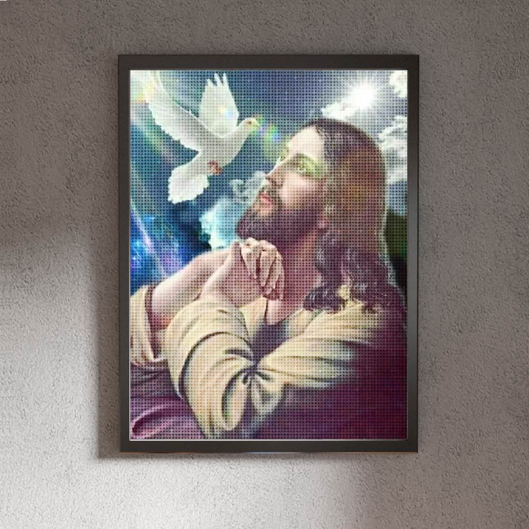 Kit Arte com Diamante - Jesus e Paz