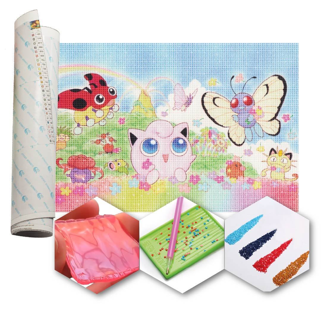 Kit Arte com Diamante - Jigglypuff