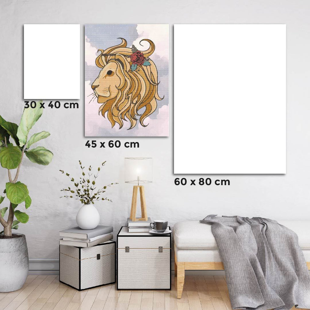 Kit Arte com Diamante - Leão