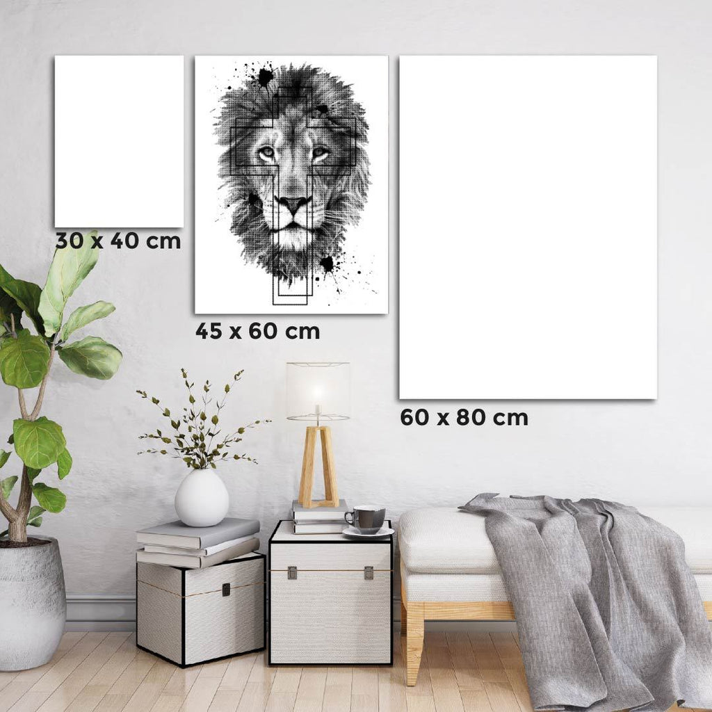 Kit Arte com Diamante - Leão com Cruz