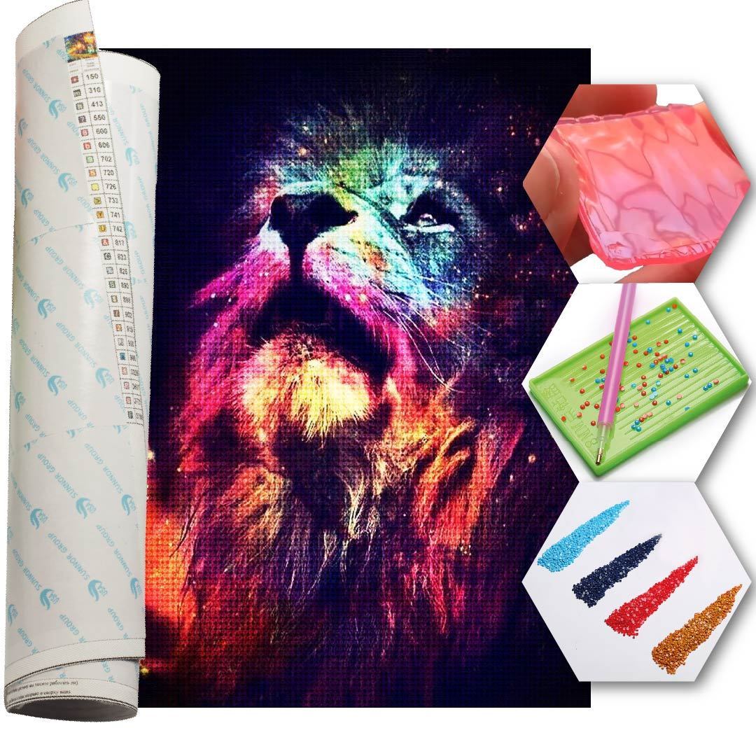 Kit Arte com Diamante - Lion Faith