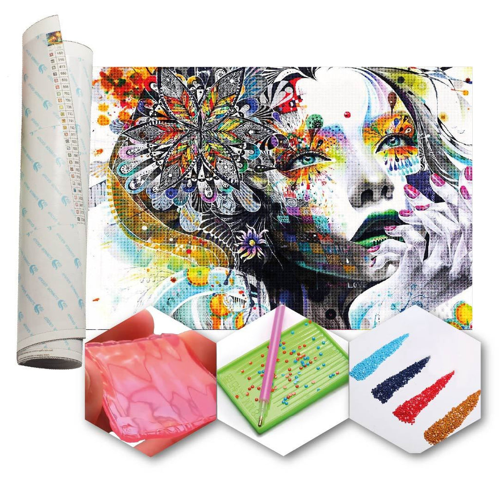Kit Arte com Diamante - Liz Flor de Mandala