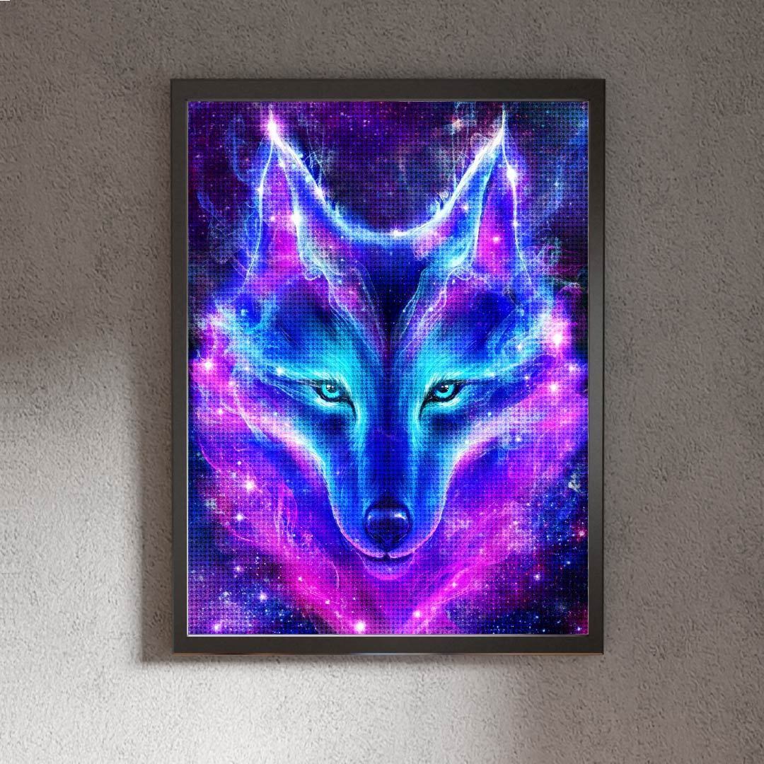 Kit Arte com Diamante - Lobo de Neon