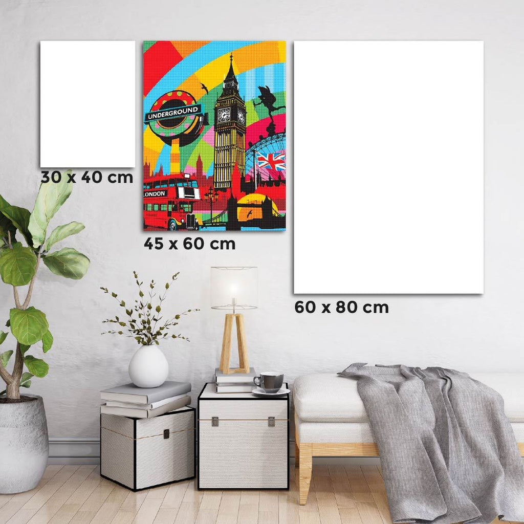 Kit Arte com Diamante - Londres Pop Art