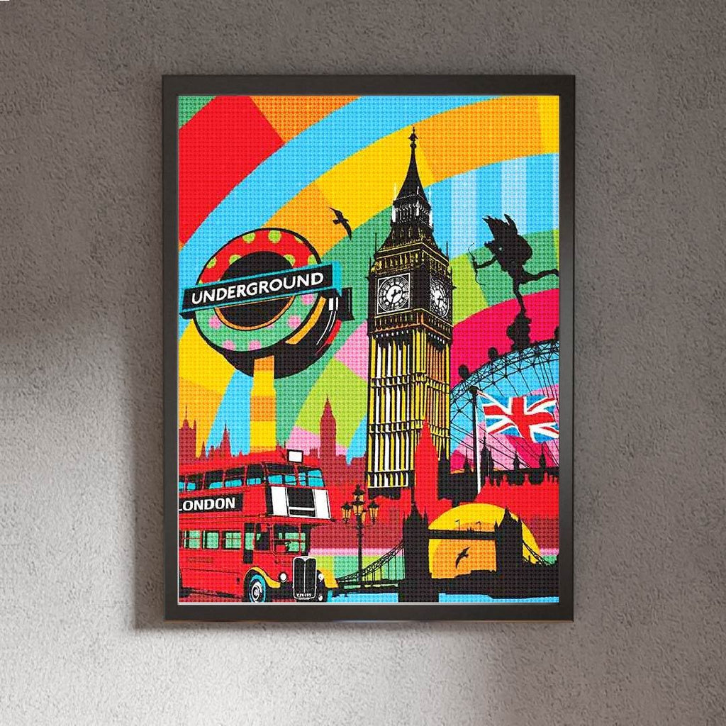 Kit Arte com Diamante - Londres Pop Art