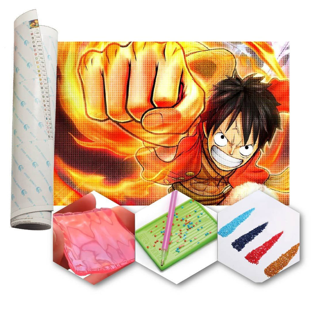 Kit Arte com Diamante - Luffy