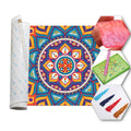 Kit Arte com Diamante - Mandala Amarela com Azul