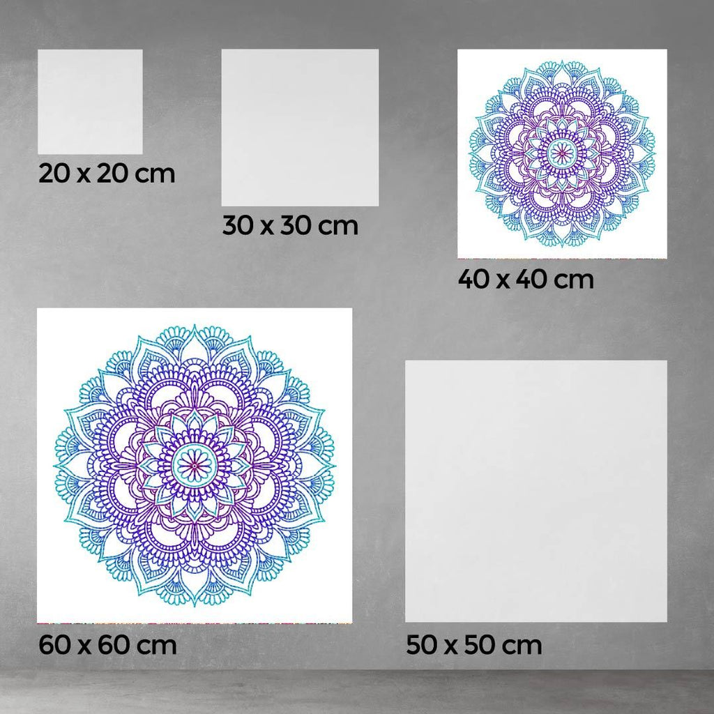 Kit Arte com Diamante - Mandala Degradê de Azul