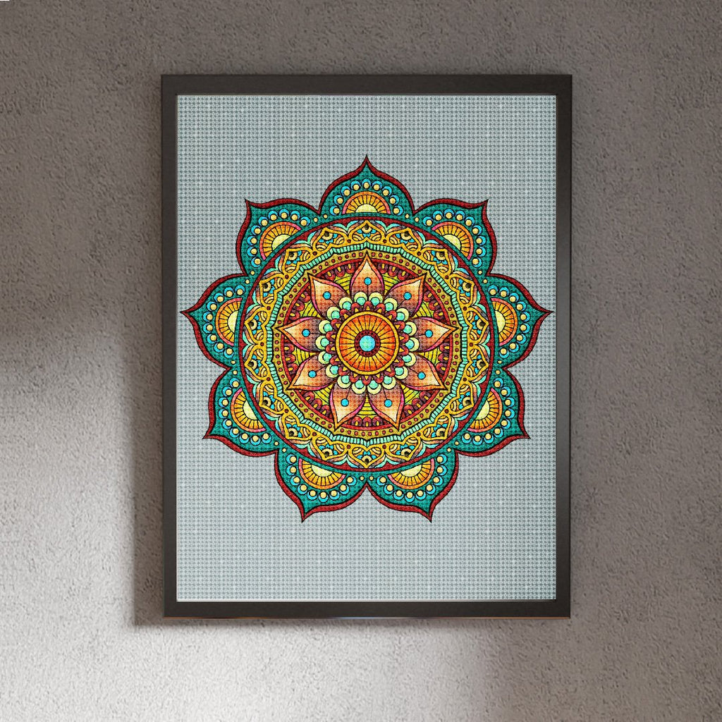 Kit Arte com Diamante - Mandala Esmeralda