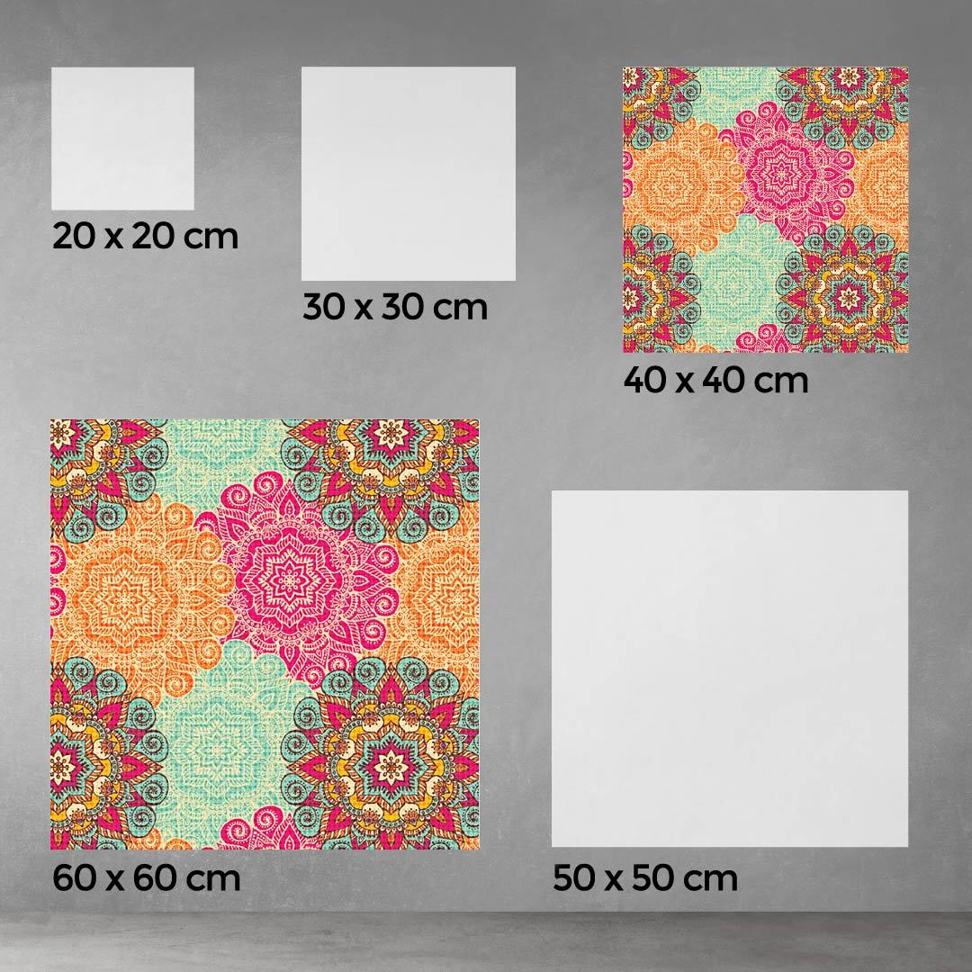 Kit Arte com Diamante - Mandala Estampa Quadrada