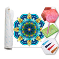 Kit Arte com Diamante - Mandala Flor Azul
