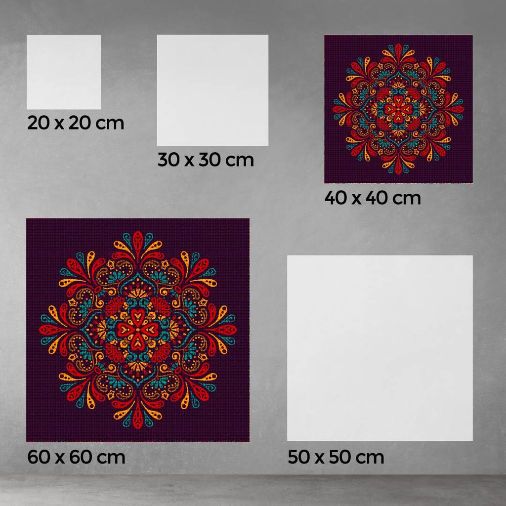 Kit Arte com Diamante - Mandala Roxa