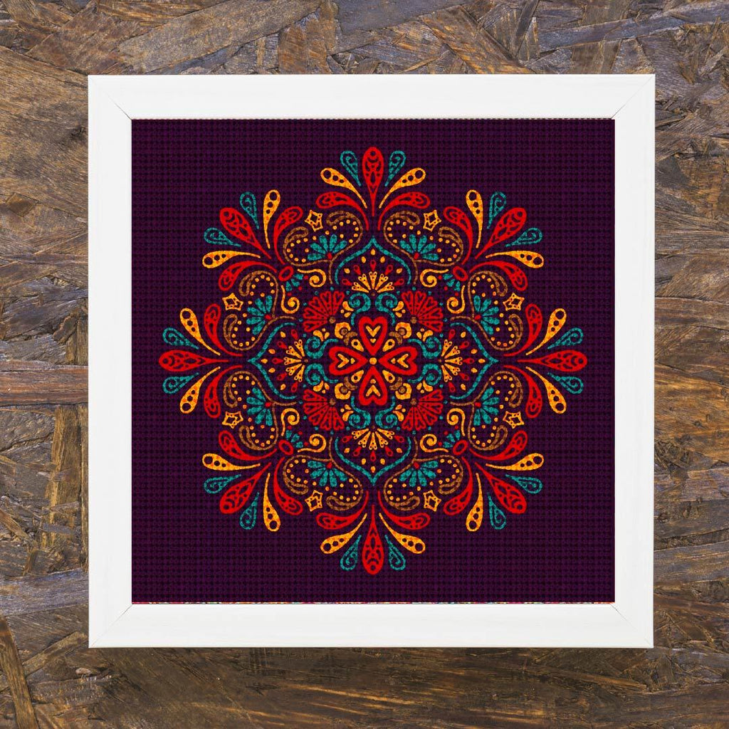 Kit Arte com Diamante - Mandala Roxa
