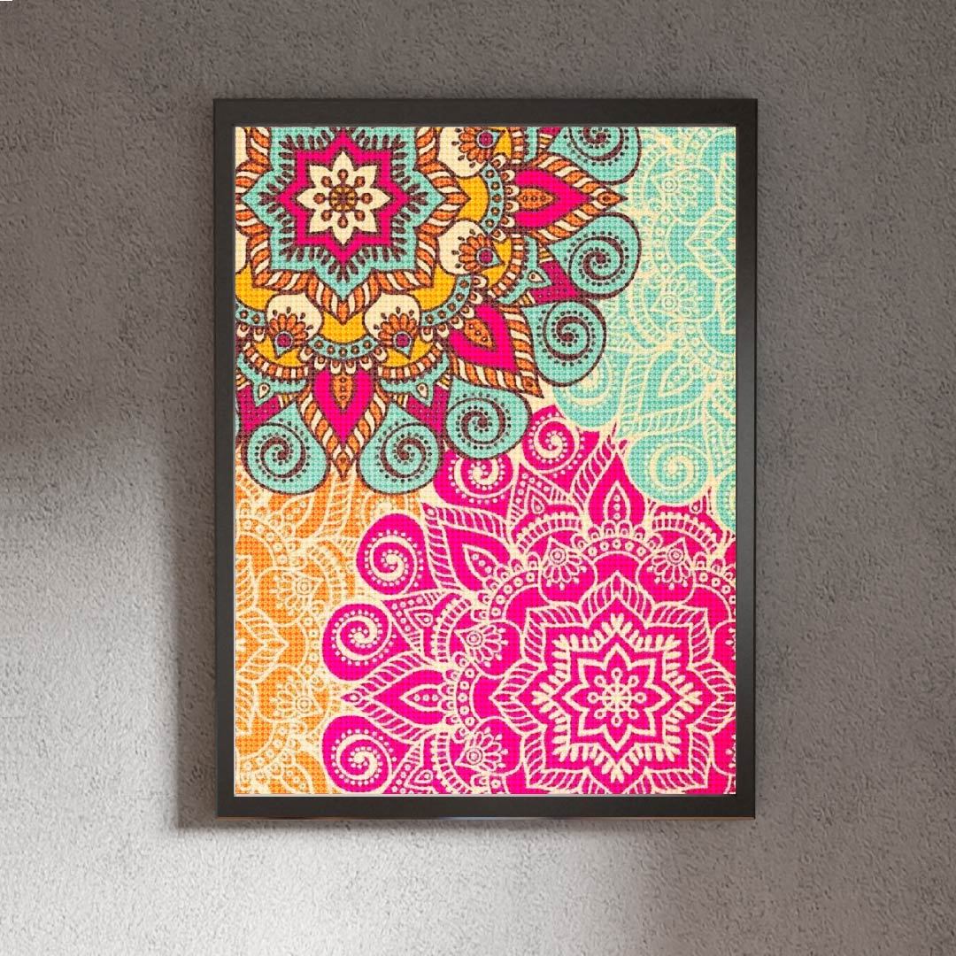 Kit Arte com Diamante - Mandala Textura