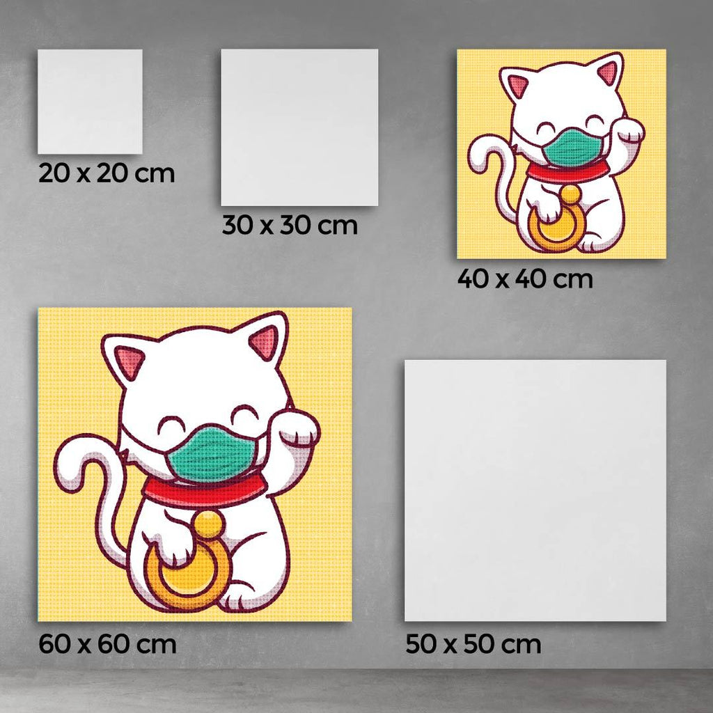 Kit Arte com Diamante - Maneki Neko