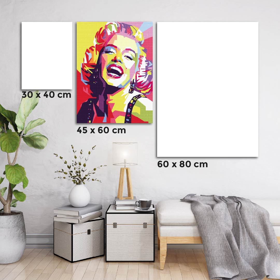 Kit Arte com Diamante - Marilyn Monroe Pop Art
