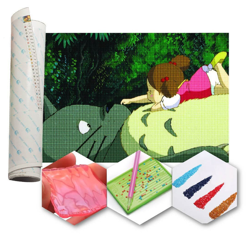 Kit Arte com Diamante - Meu Amigo Totoro