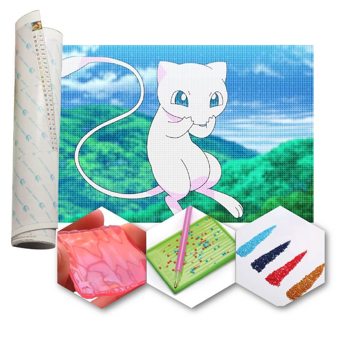 Kit Arte com Diamante - Mew Cute